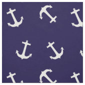 Nautical Theme Anchor Pattern on Navy Blue Stof (Swatch)