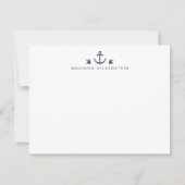 Nautical Theme Anchor Personalized Notitiekaartje (Voorkant)