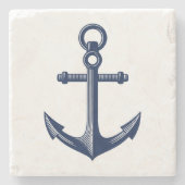 Nautical Theme Anchor Stenen Onderzetter (Voorkant)
