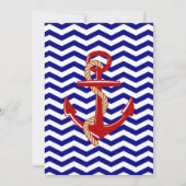 Nautical Theme Birthday Party Kaart (Achterkant)