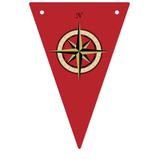 Nautical Theme Blue Red Bunting Flag Vlaggetjes (Tweede vlag)