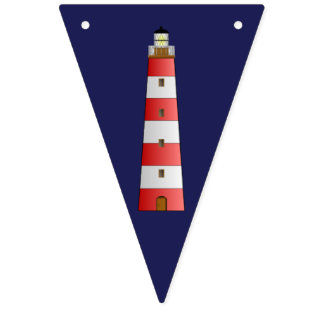 Nautical Theme Blue Red Bunting Flag Vlaggetjes