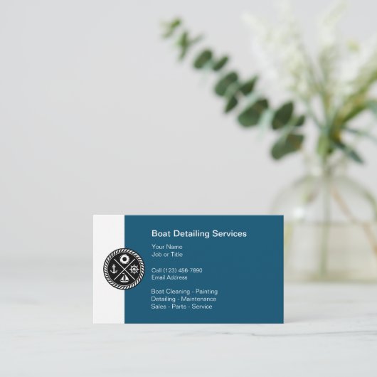 Nautical Theme Boating Visitekaartje (Staand voorkant)
