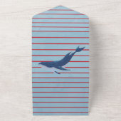 Nautical Theme Boy Baby shower All In One Uitnodiging (Buitenkant)