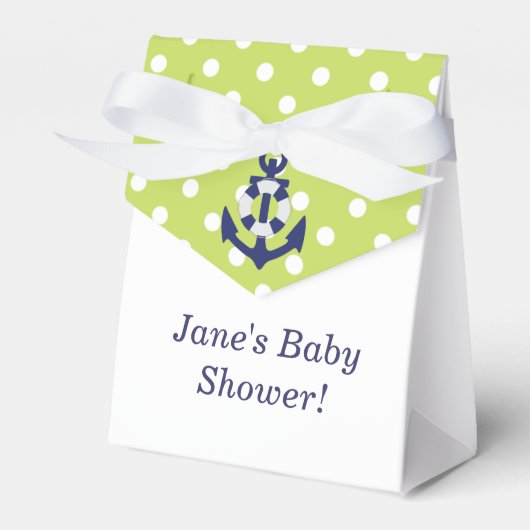 Nautical Theme Boy Baby shower Favor Box! Bedankdoosjes (Voorkant Zijde)