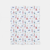 Nautical Theme Fleece Blanket, 30 x 40 inch (Voorkant)