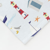 Nautical Theme Fleece Blanket, 30 x 40 inch Deken (Hoek)