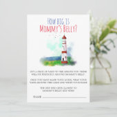 Nautical Theme Hoe groot is mammieemietenkaart (Staand voorkant)