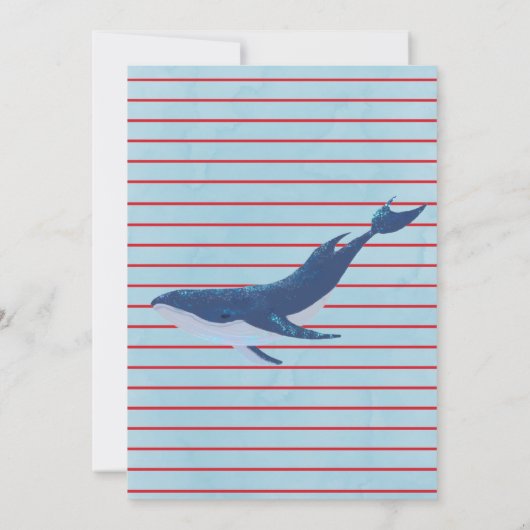 Nautical Theme Hoe groot is mammieemietenkaart (Achterkant)