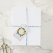 Nautical Theme Kerstmis Wreath Gift Label - Kustku Cadeaulabel (Met Touw)