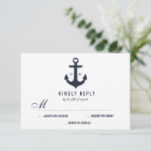 Nautical Theme Wedding RSVP | Weddenschap (Staand voorkant)