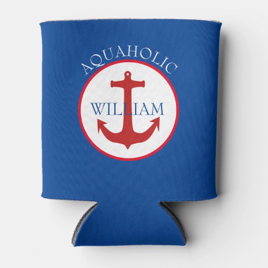 Nautical themed anchor name blikjeskoeler (Voorkant)