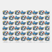 Nautical Themed Birthday Pop Art Inpakpapier Vel (Voorkant)