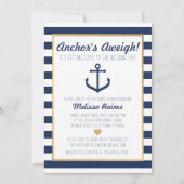 Nautical themed Bridal Shower Invitation - Anchor Kaart (Voorkant)