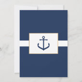 Nautical themed Bridal Shower Invitation - Anchor Kaart (Achterkant)