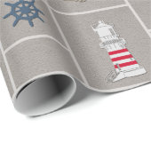 Nautical themed illustration cadeaupapier (Rol Hoek)