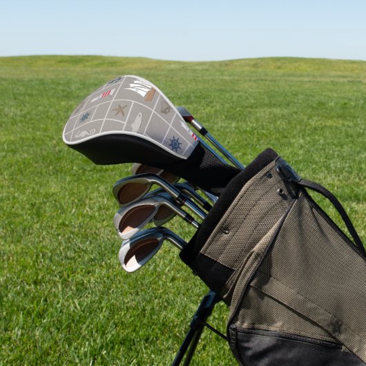 Nautical themed illustration golfheadcover (Insitu)