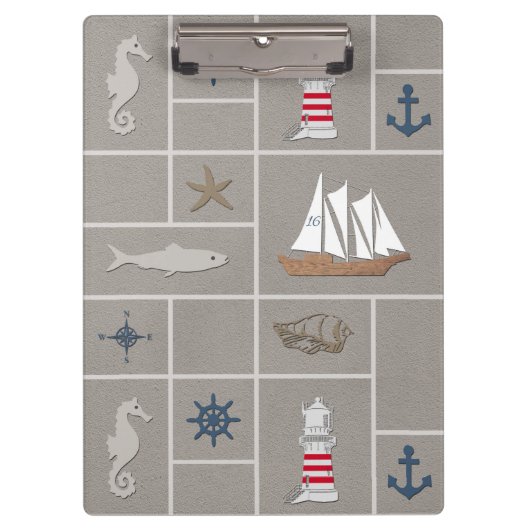 Nautical themed illustration klembord (Voorkant)