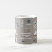 Nautical themed illustration koffiemok (Center)