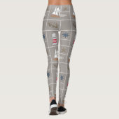 Nautical themed illustration leggings (Achterkant)