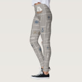 Nautical themed illustration leggings (Links)