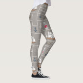 Nautical themed illustration leggings (Rechts)