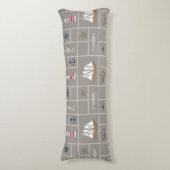 Nautical themed illustration lichaamskussen (Voorkant Verticaal)