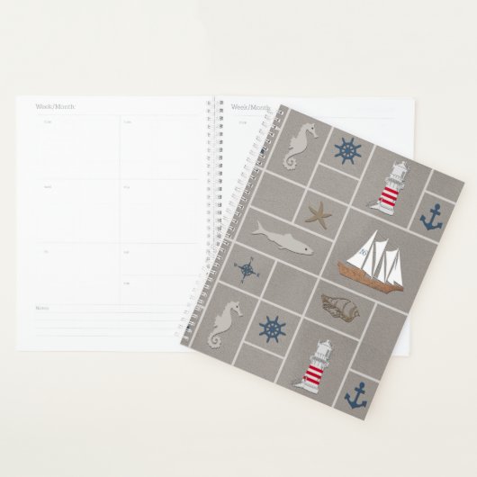 Nautical themed illustration planner (Display)