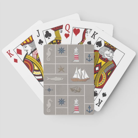 Nautical themed illustration pokerkaarten (Achterkant)