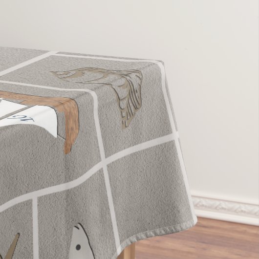 Nautical themed illustration tafelkleed (Voorbeeld)