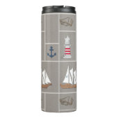 Nautical themed illustration thermosbeker (Achterkant)