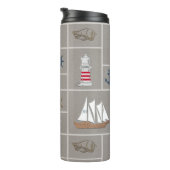 Nautical themed illustration thermosbeker (Geroteerd rechts)