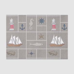 Nautical themed illustration tissuepapier