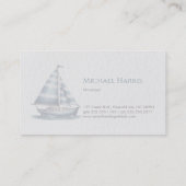Nautical Themed | Watercolor Sailboat Visitekaartje (Achterkant)