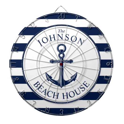 Nautical Thétaire Beach House Anchor Dartbord (Voorkant)