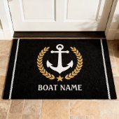 Nautical Thleat Name Anchor Gold Laurel Star Deurmat
