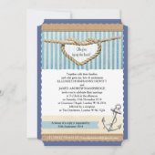 Nautical Thleding Wedding Invitation Kaart (Voorkant)