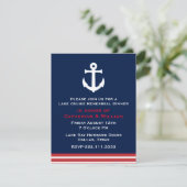 Nautical Thleding Wedding Rehearsal Dinner Kaart (Staand voorkant)