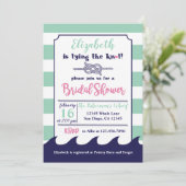 Nautical Thleed Bridal Shower Kaart (Staand voorkant)