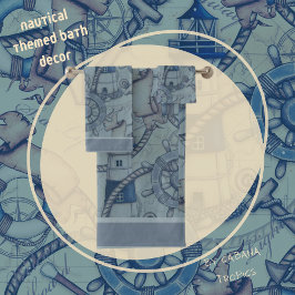 Nautical Thleed Lighthouse Blue Shades Bad Handdoek