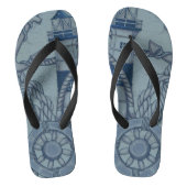 Nautical Thleed Lighthouse Blue Shades Teenslippers (Voetbed)