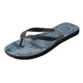Nautical Thleed Lighthouse Blue Shades Teenslippers (Schuin)