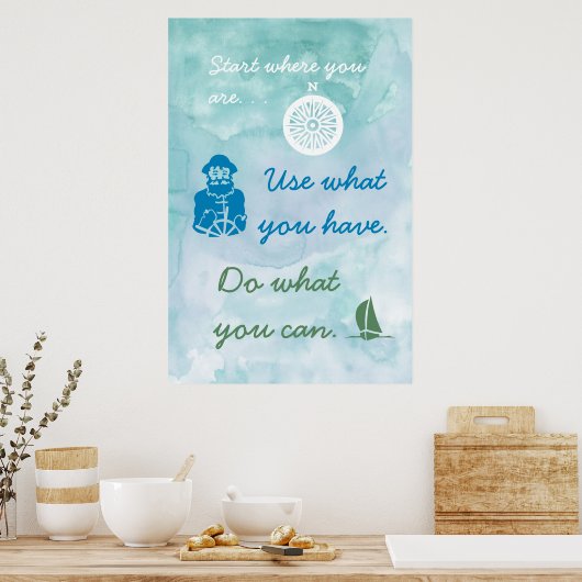 Nautical Thleed Motivation Poster (Keuken)