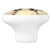 Nautical Thleed Wheel Sepia & Red Keramische Knop (Zijkant)