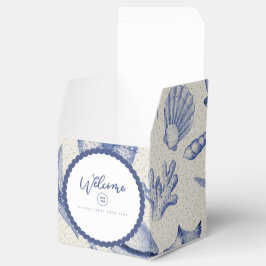 Nautical Thletic Blue Seashell Bedankdoosjes