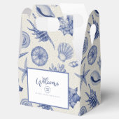 Nautical Thletic Blue Seashell Bedankdoosjes (Geopend)