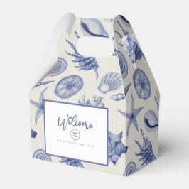 Nautical Thletic Blue Seashell Bedankdoosjes