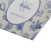Nautical Thletic Blue Seashell Custom Cutting Boar Snijplank (Hoek)