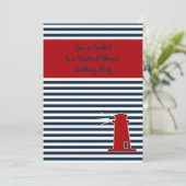 Nautical Thmed Birthday Party Woman 60 Kaart (Staand voorkant)