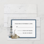 Nautical Thormed RSVP Kaartje (Voorkant / Achterkant)